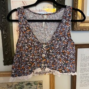 Anthropologie Floral Tank Top